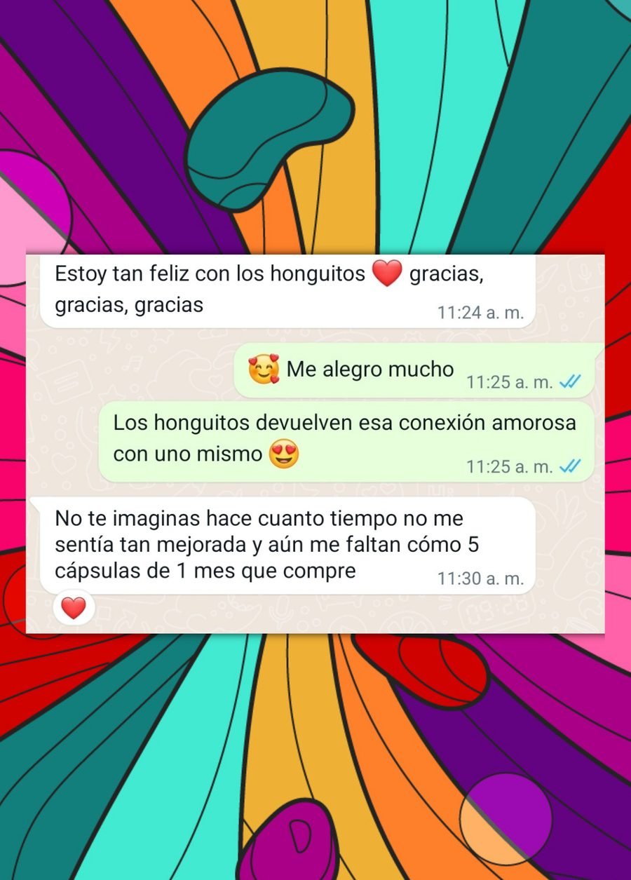Captura de la conversación, con los datos de la persona recortados