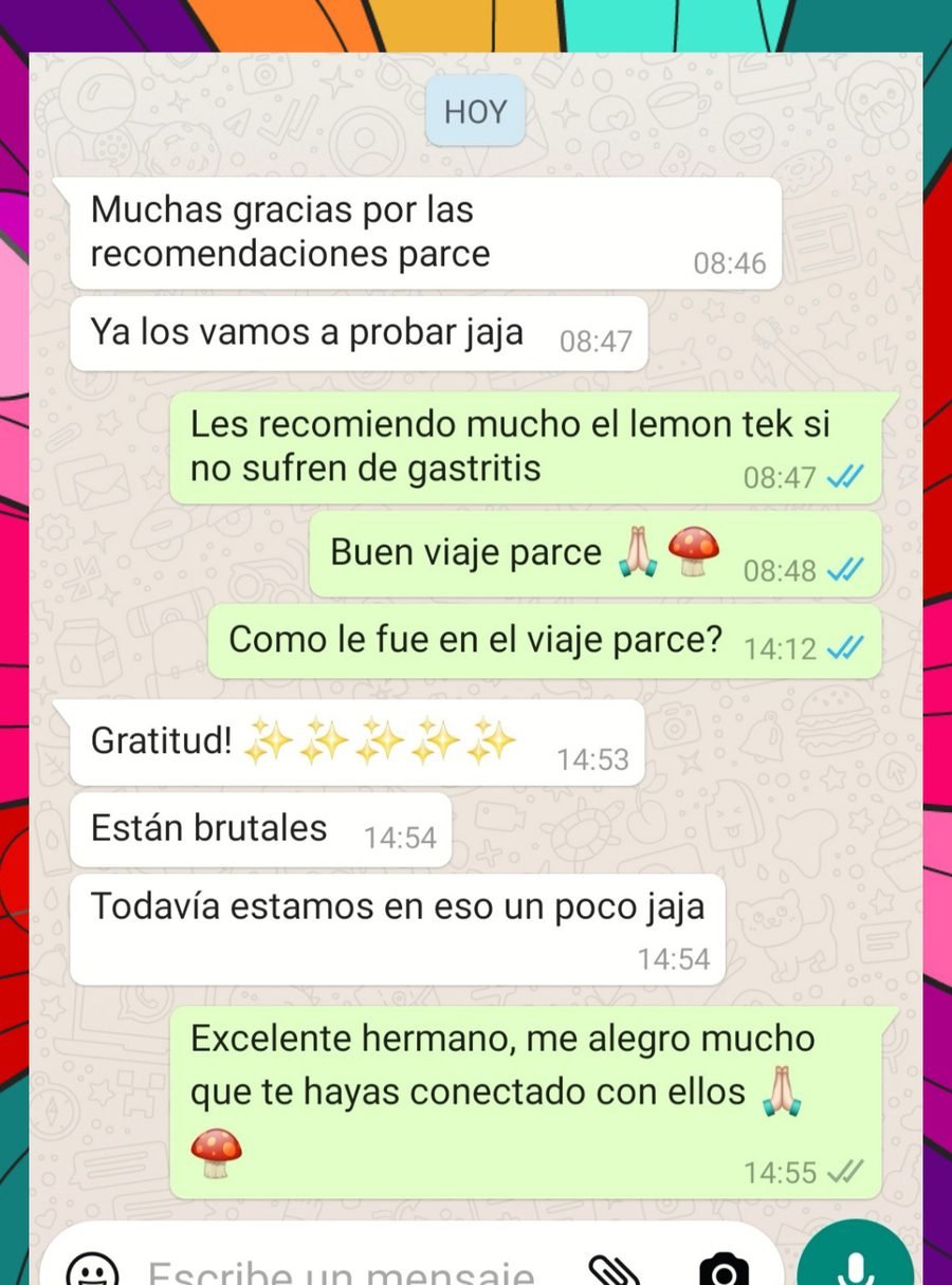 Captura de la conversación, con los datos de la persona recortados
